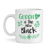 Green Is The New Black - White Ceramic Mug